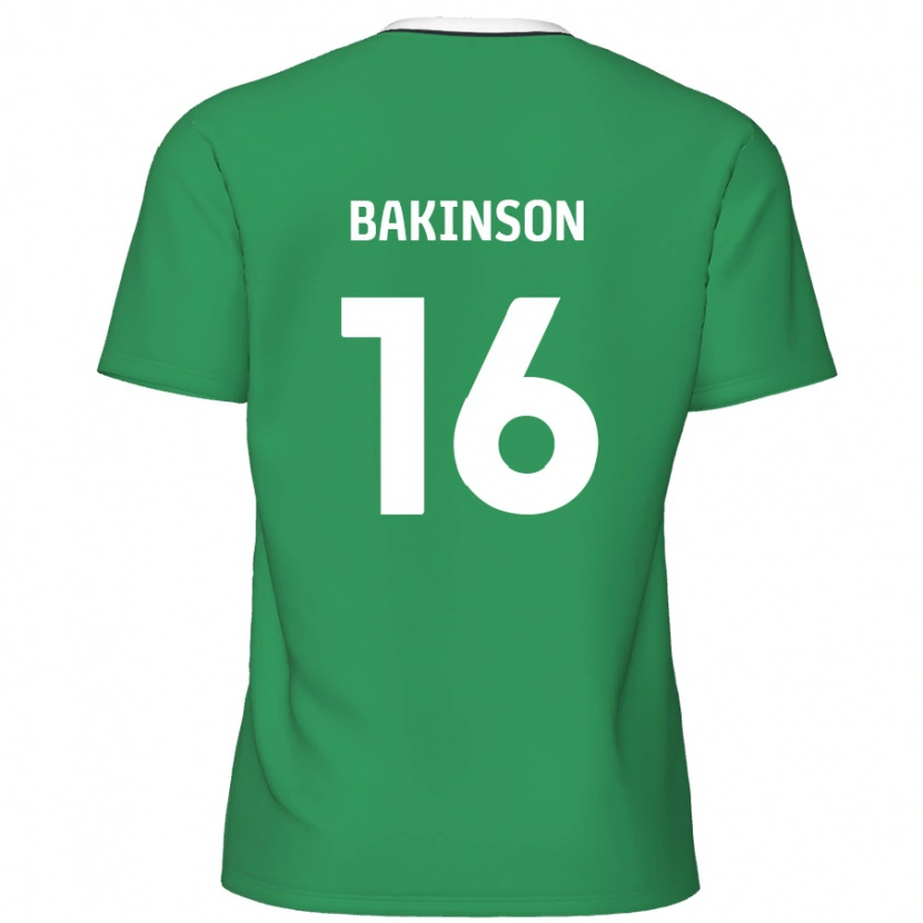 Danxen Niño Camiseta Tyreeq Bakinson #16 Verde Rayas Blancas 2ª Equipación 2024/25 La Camisa