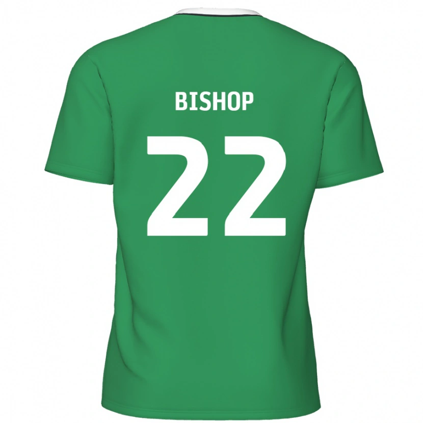 Danxen Niño Camiseta Nathan Bishop #22 Verde Rayas Blancas 2ª Equipación 2024/25 La Camisa