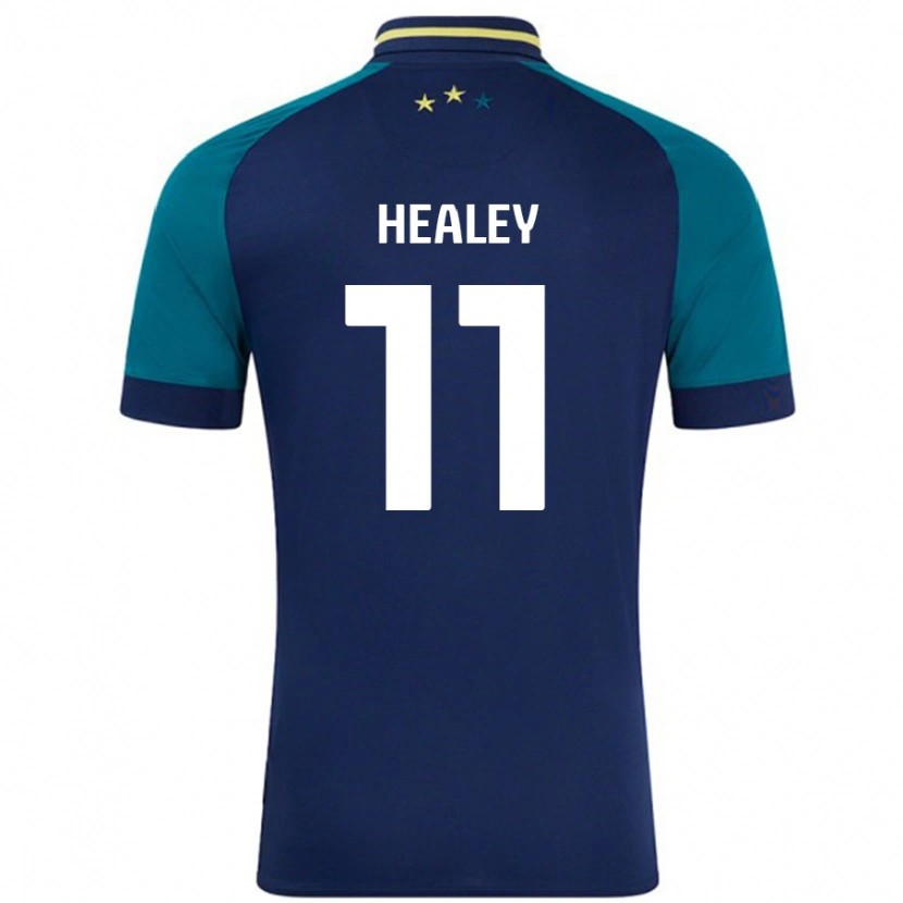 Danxen Niño Camiseta Rhys Healey #11 Azul Marino Verde Oscuro 2ª Equipación 2024/25 La Camisa