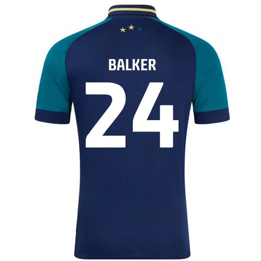 Danxen Niño Camiseta Radinio Balker #24 Azul Marino Verde Oscuro 2ª Equipación 2024/25 La Camisa