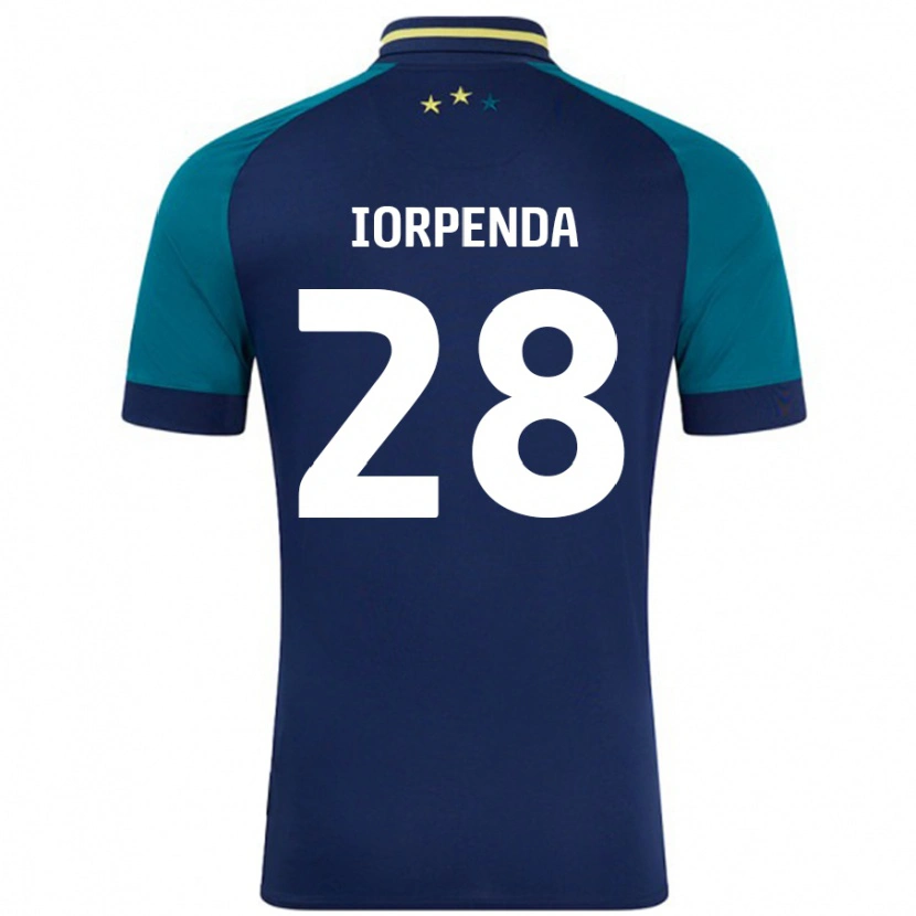 Danxen Niño Camiseta Tom Iorpenda #28 Azul Marino Verde Oscuro 2ª Equipación 2024/25 La Camisa