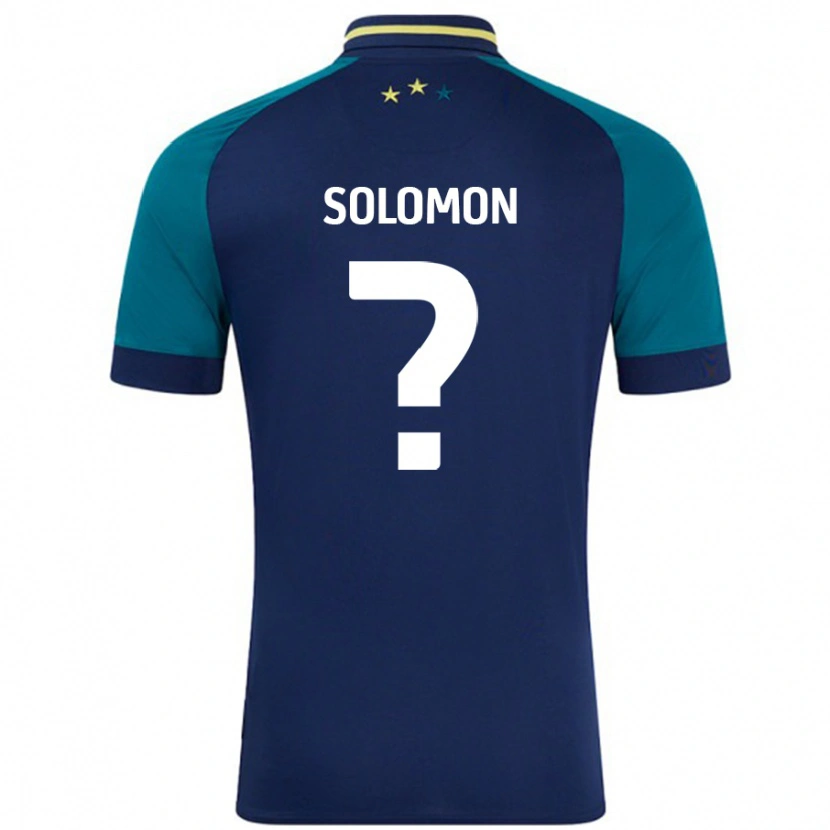 Danxen Niño Camiseta Eko Solomon #0 Azul Marino Verde Oscuro 2ª Equipación 2024/25 La Camisa