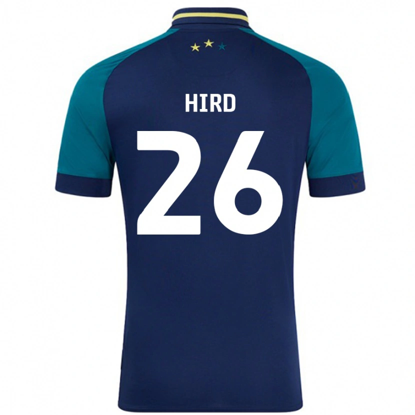 Danxen Niño Camiseta Kayley Hird #26 Azul Marino Verde Oscuro 2ª Equipación 2024/25 La Camisa