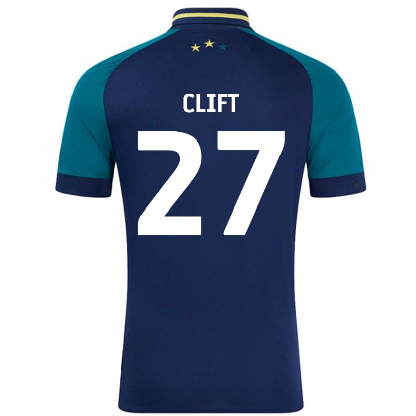 Danxen Niño Camiseta Cassidy Clift #27 Azul Marino Verde Oscuro 2ª Equipación 2024/25 La Camisa