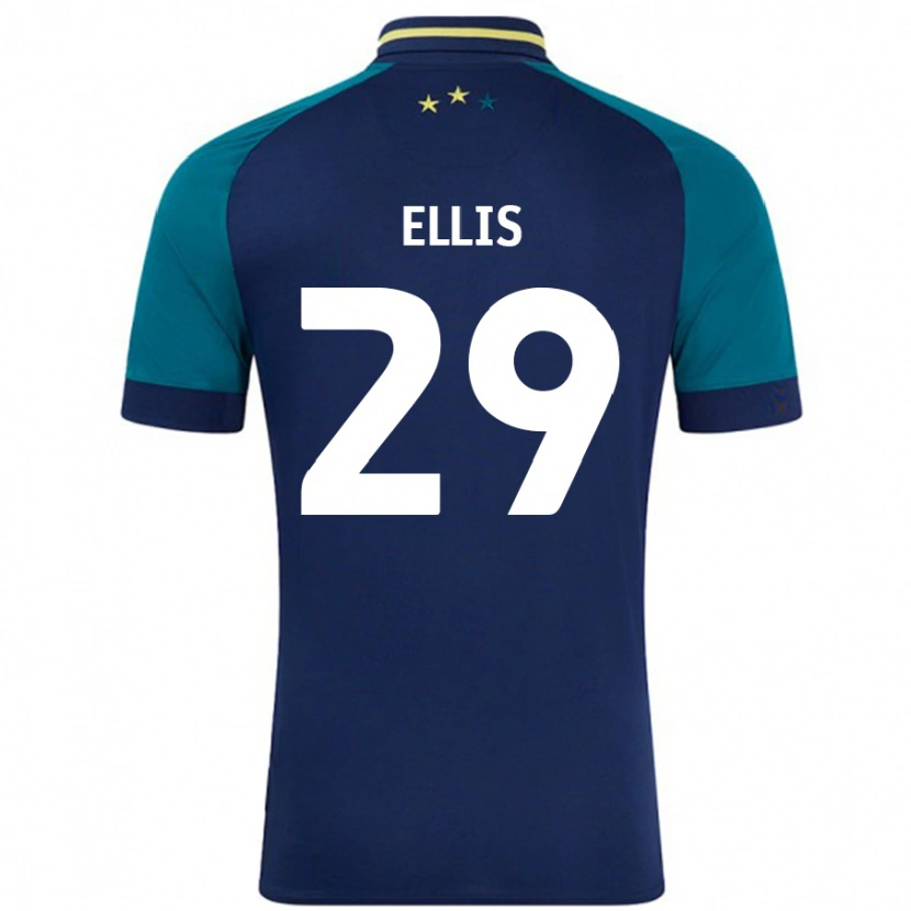 Danxen Niño Camiseta Molly Ellis #29 Azul Marino Verde Oscuro 2ª Equipación 2024/25 La Camisa