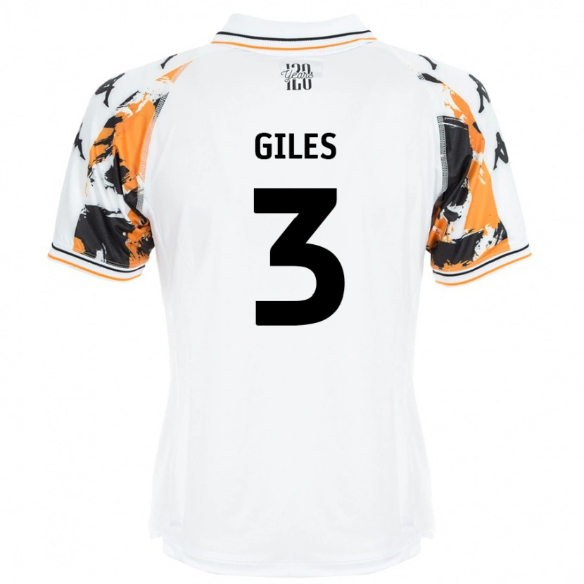 Danxen Niño Camiseta Ryan Giles #3 Blanco 2ª Equipación 2024/25 La Camisa