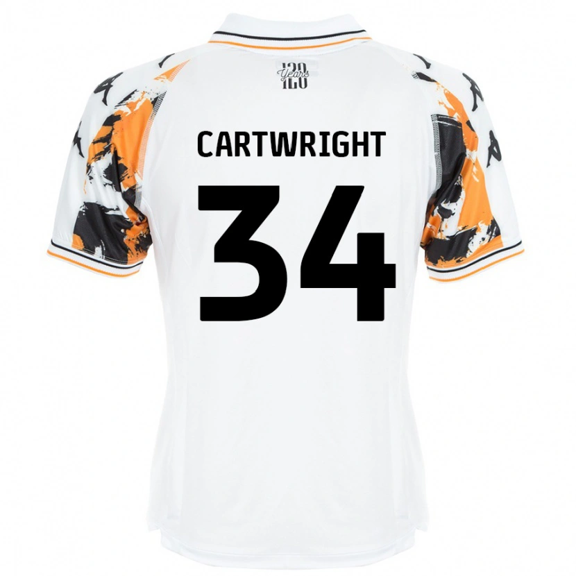 Danxen Niño Camiseta Harvey Cartwright #34 Blanco 2ª Equipación 2024/25 La Camisa