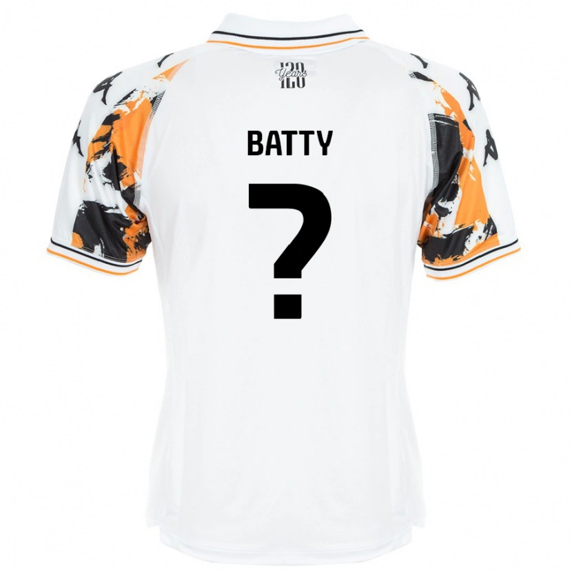 Danxen Niño Camiseta Joe Batty #0 Blanco 2ª Equipación 2024/25 La Camisa