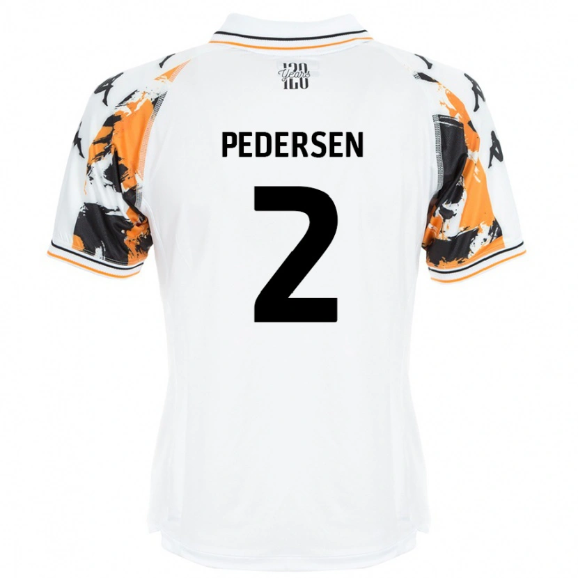 Danxen Niño Camiseta Eden Pedersen #2 Blanco 2ª Equipación 2024/25 La Camisa