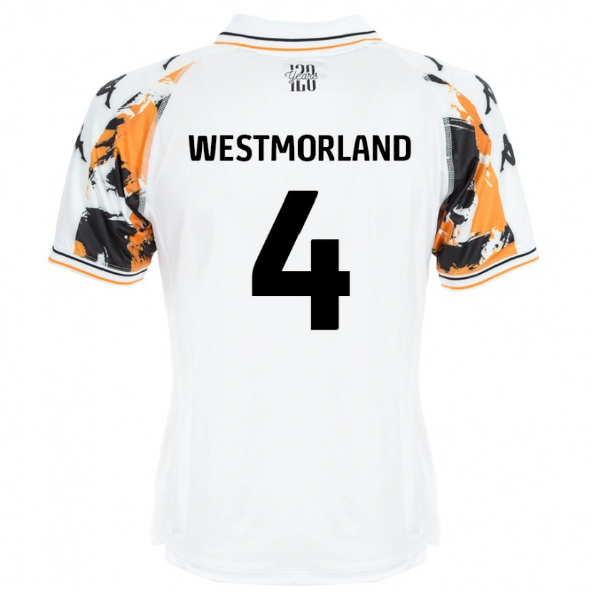 Danxen Niño Camiseta Emma Westmorland #4 Blanco 2ª Equipación 2024/25 La Camisa