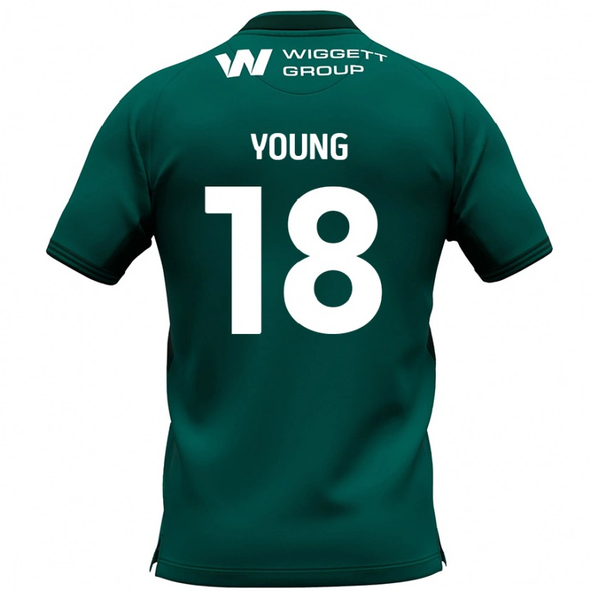 Danxen Niño Camiseta Michelle Young #18 Verde 2ª Equipación 2024/25 La Camisa