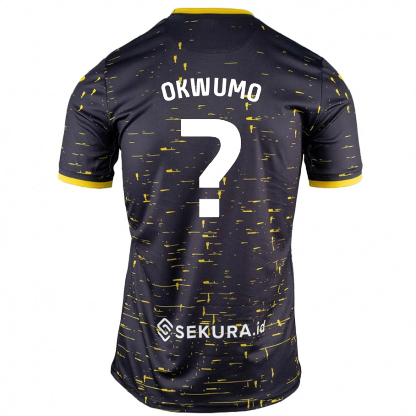 Danxen Niño Camiseta Harmony Okwumo #0 Negro Amarillo 2ª Equipación 2024/25 La Camisa