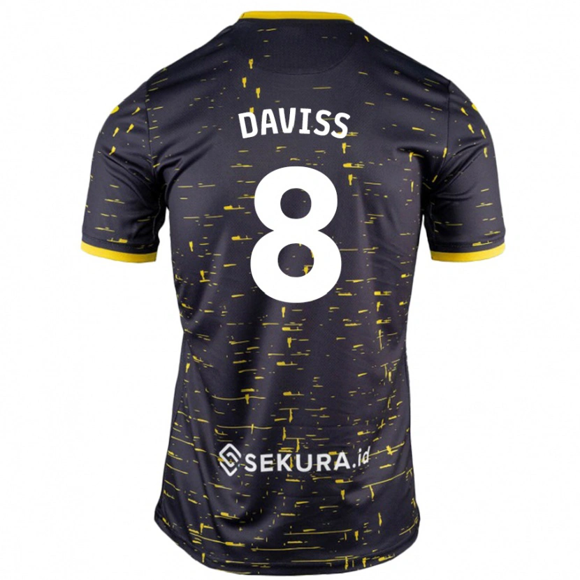 Danxen Niño Camiseta Millie Daviss #8 Negro Amarillo 2ª Equipación 2024/25 La Camisa