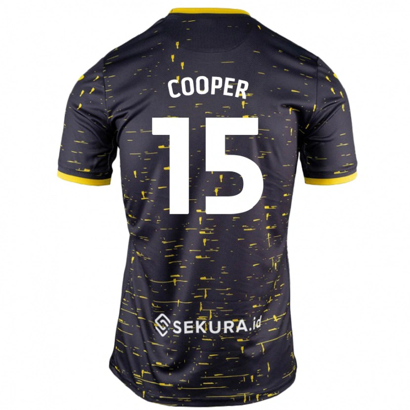 Danxen Niño Camiseta Naomi Cooper #15 Negro Amarillo 2ª Equipación 2024/25 La Camisa