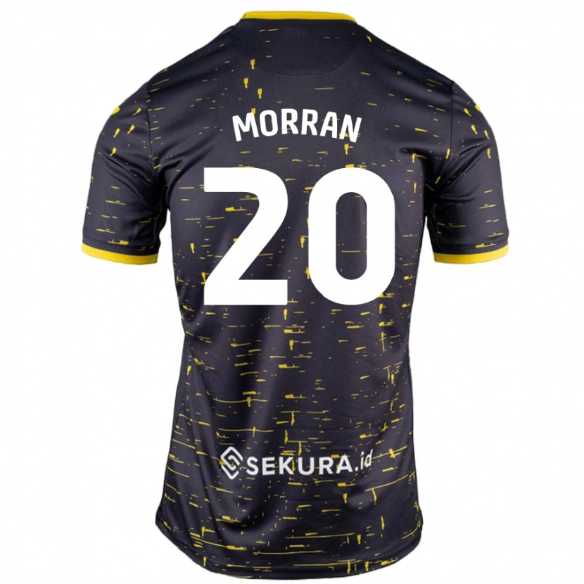 Danxen Niño Camiseta Eloise Morran #20 Negro Amarillo 2ª Equipación 2024/25 La Camisa