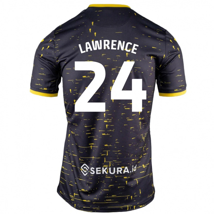 Danxen Niño Camiseta Rachel Lawrence #24 Negro Amarillo 2ª Equipación 2024/25 La Camisa