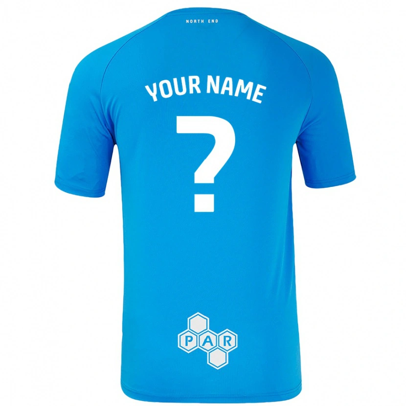 Danxen Niño Camiseta Su Nombre #0 Azul Cielo 2ª Equipación 2024/25 La Camisa