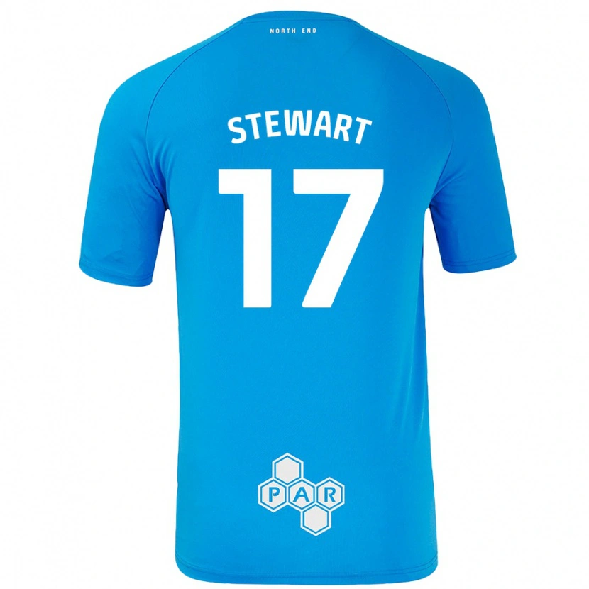 Danxen Niño Camiseta Layton Stewart #17 Azul Cielo 2ª Equipación 2024/25 La Camisa