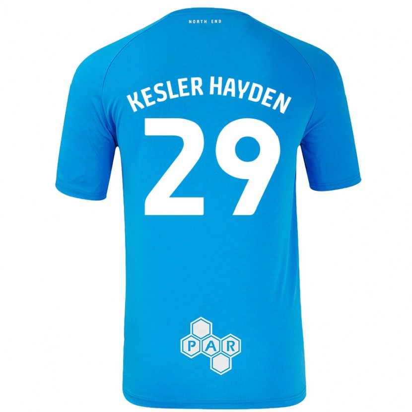 Danxen Niño Camiseta Kaine Kesler-Hayden #29 Azul Cielo 2ª Equipación 2024/25 La Camisa