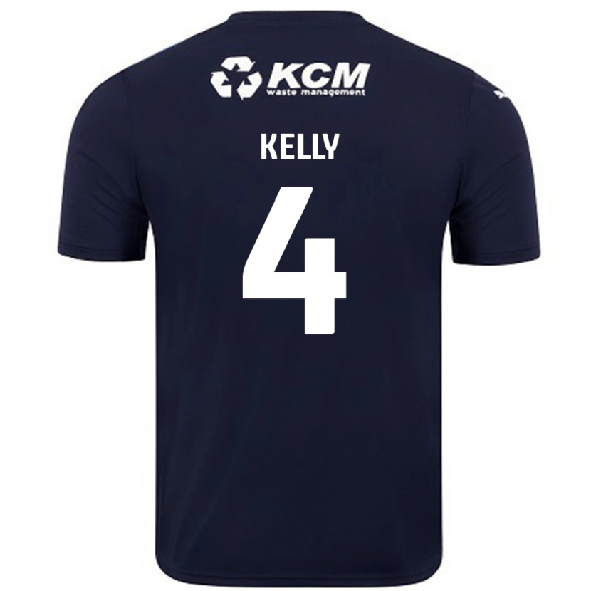 Danxen Niño Camiseta Liam Kelly #4 Azul Marino 2ª Equipación 2024/25 La Camisa