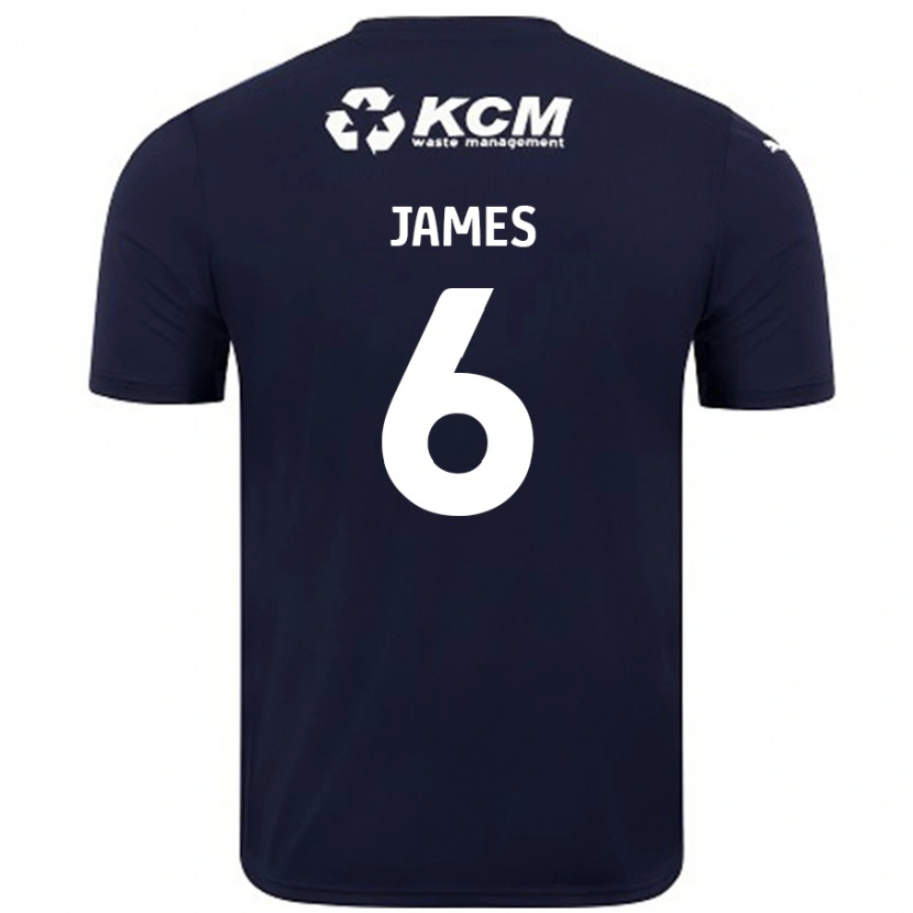 Danxen Niño Camiseta Reece James #6 Azul Marino 2ª Equipación 2024/25 La Camisa