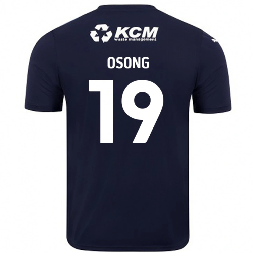 Danxen Niño Camiseta Detlef Esapa Osong #19 Azul Marino 2ª Equipación 2024/25 La Camisa