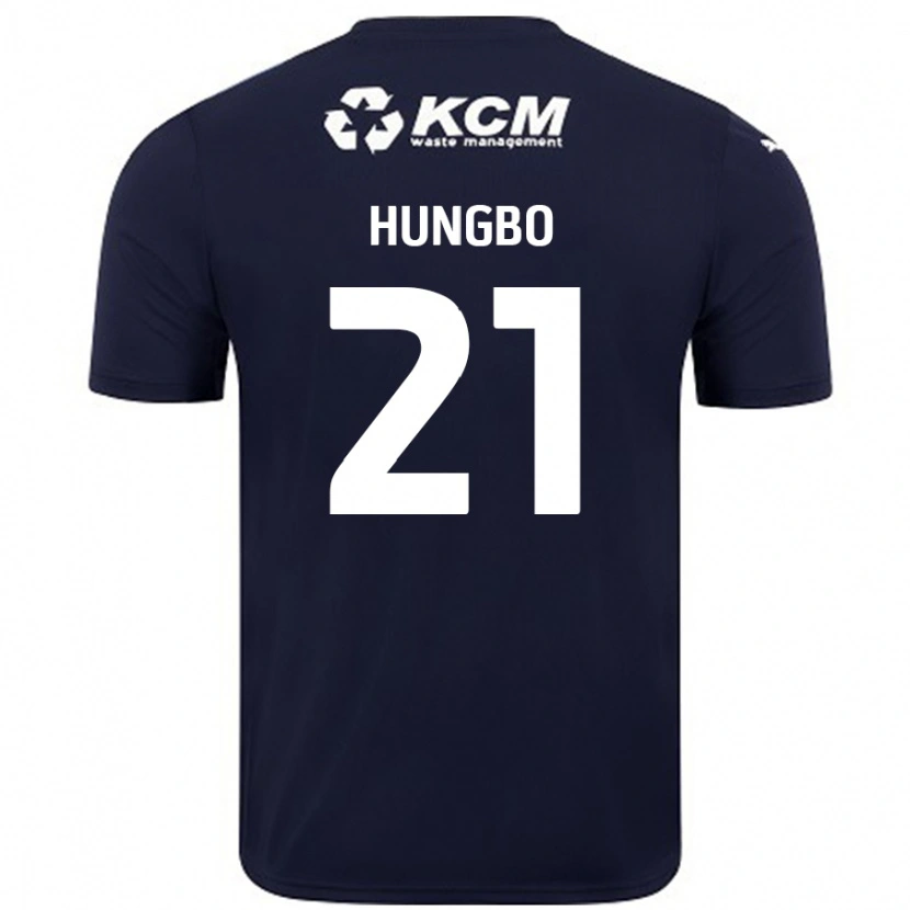 Danxen Niño Camiseta Joseph Hungbo #21 Azul Marino 2ª Equipación 2024/25 La Camisa