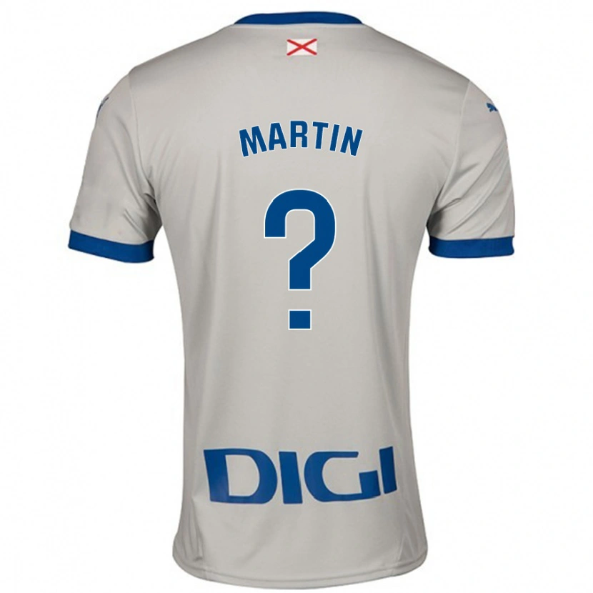 Danxen Niño Camiseta Carlos Martín #0 Gris Claro 2ª Equipación 2024/25 La Camisa