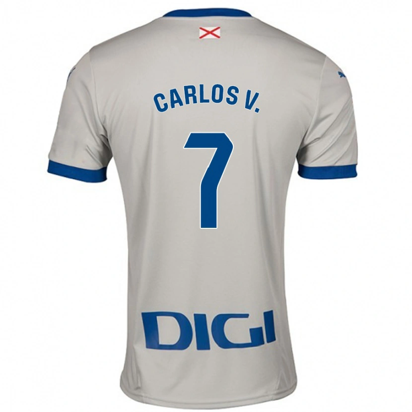 Danxen Niño Camiseta Carlos Vicente #7 Gris Claro 2ª Equipación 2024/25 La Camisa