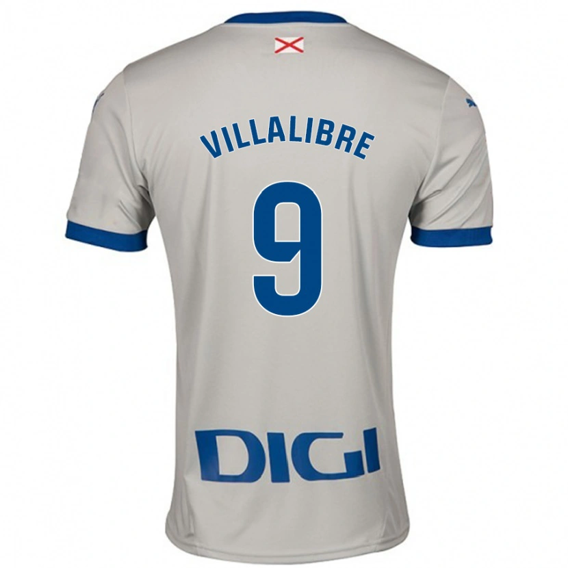 Danxen Niño Camiseta Asier Villalibre #9 Gris Claro 2ª Equipación 2024/25 La Camisa