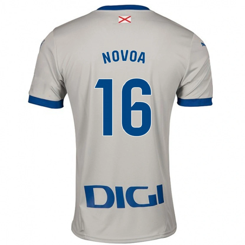 Danxen Niño Camiseta Hugo Novoa #16 Gris Claro 2ª Equipación 2024/25 La Camisa