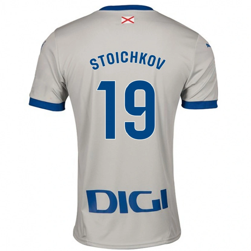 Danxen Niño Camiseta Stoichkov #19 Gris Claro 2ª Equipación 2024/25 La Camisa