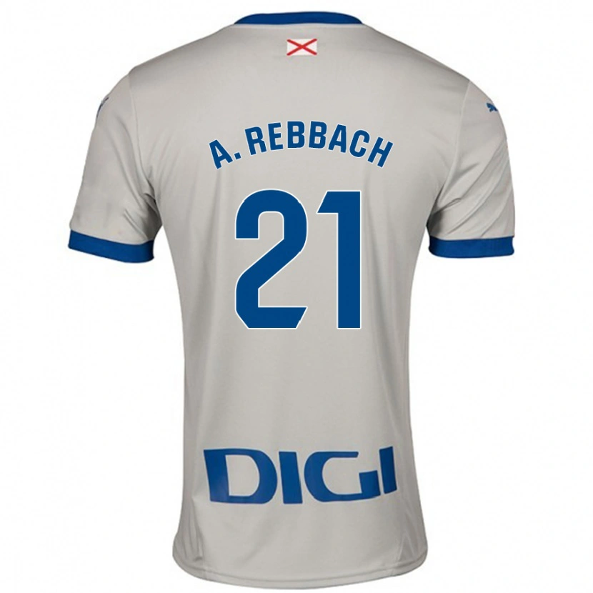 Danxen Niño Camiseta Abde Rebbach #21 Gris Claro 2ª Equipación 2024/25 La Camisa