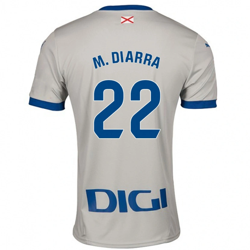 Danxen Niño Camiseta Moussa Diarra #22 Gris Claro 2ª Equipación 2024/25 La Camisa