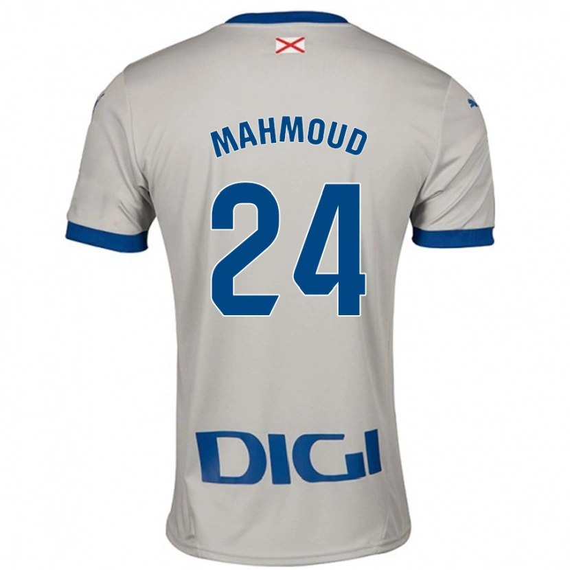 Danxen Niño Camiseta Abdallahi Mahmoud #24 Gris Claro 2ª Equipación 2024/25 La Camisa