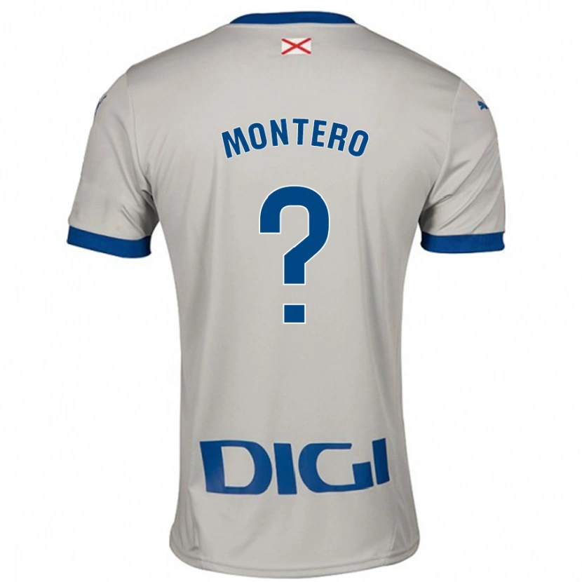 Danxen Niño Camiseta Rubén Montero #0 Gris Claro 2ª Equipación 2024/25 La Camisa