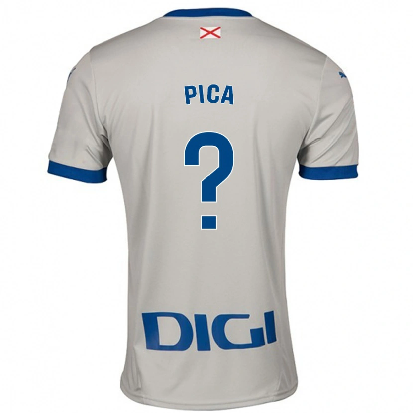 Danxen Niño Camiseta Adrián Pica #0 Gris Claro 2ª Equipación 2024/25 La Camisa