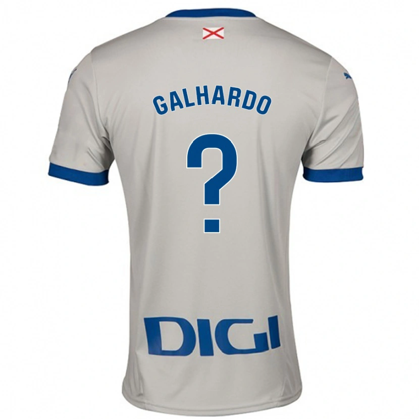 Danxen Niño Camiseta Tiago Galhardo #0 Gris Claro 2ª Equipación 2024/25 La Camisa