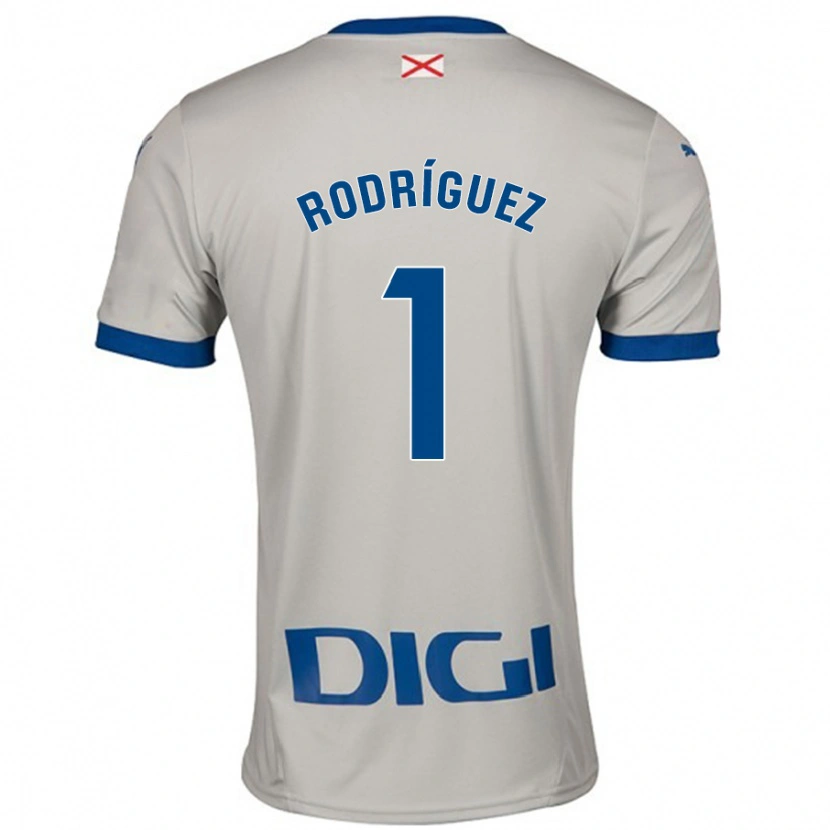 Danxen Niño Camiseta Adrián Rodríguez #1 Gris Claro 2ª Equipación 2024/25 La Camisa