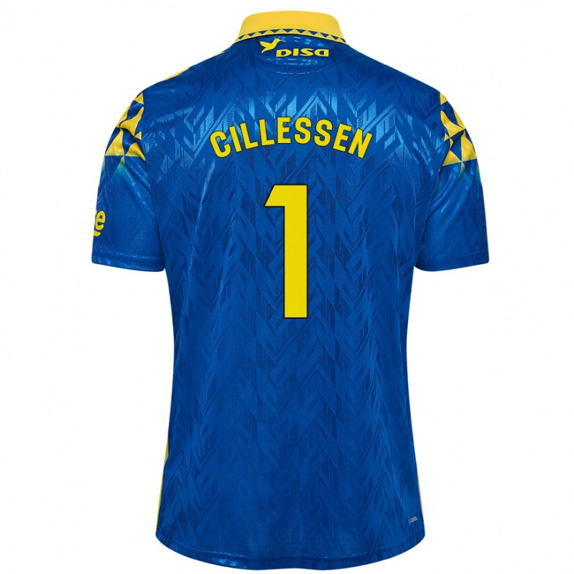 Danxen Niño Camiseta Jasper Cillessen #1 Azul Amarillo 2ª Equipación 2024/25 La Camisa