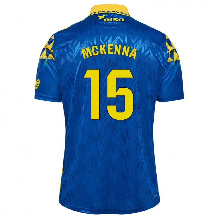 Danxen Niño Camiseta Scott Mckenna #15 Azul Amarillo 2ª Equipación 2024/25 La Camisa