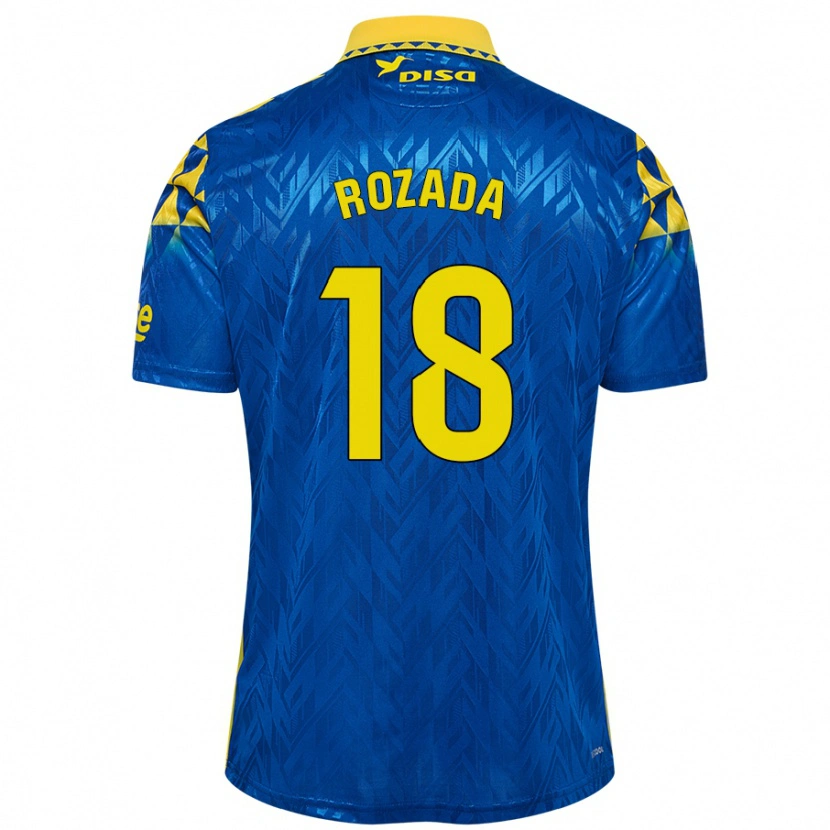 Danxen Niño Camiseta Viti Rozada #18 Azul Amarillo 2ª Equipación 2024/25 La Camisa