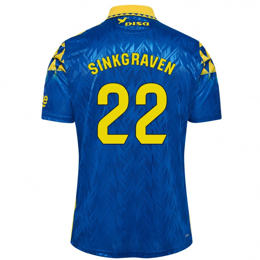 Danxen Niño Camiseta Daley Sinkgraven #22 Azul Amarillo 2ª Equipación 2024/25 La Camisa