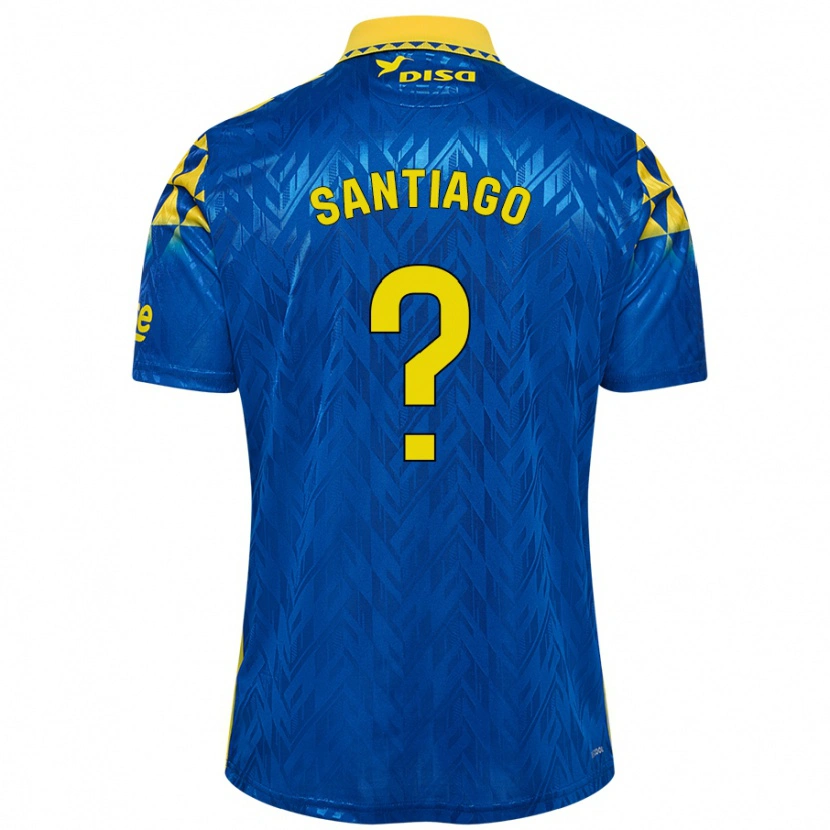 Danxen Niño Camiseta Eduardo Santiago #0 Azul Amarillo 2ª Equipación 2024/25 La Camisa