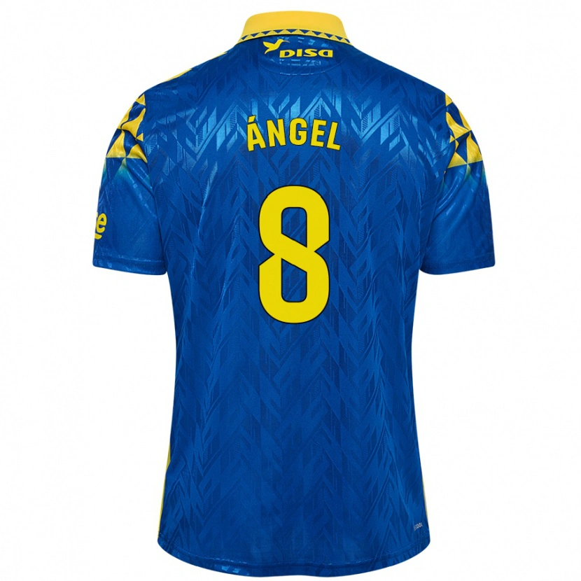 Danxen Niño Camiseta José Ángel #8 Azul Amarillo 2ª Equipación 2024/25 La Camisa