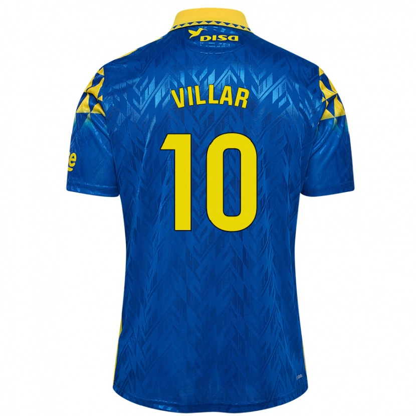 Danxen Niño Camiseta Andy Villar #10 Azul Amarillo 2ª Equipación 2024/25 La Camisa