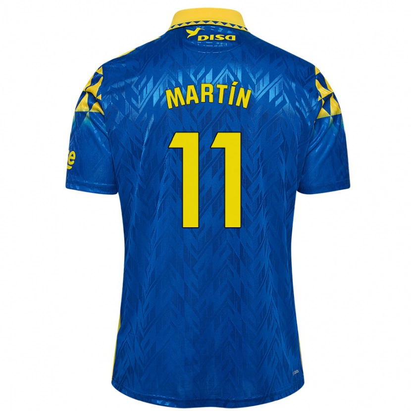 Danxen Niño Camiseta Diego Martín #11 Azul Amarillo 2ª Equipación 2024/25 La Camisa