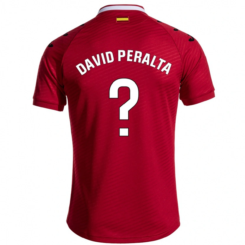 Danxen Niño Camiseta Juan David Peralta #0 Rojo Oscuro 2ª Equipación 2024/25 La Camisa