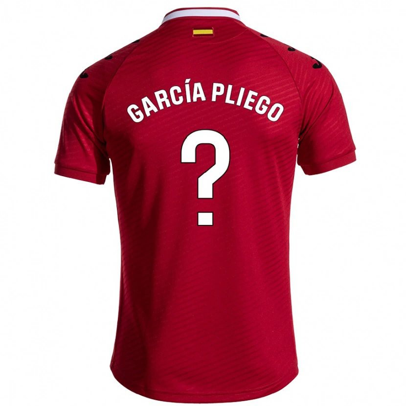 Danxen Niño Camiseta Hugo García Pliego #0 Rojo Oscuro 2ª Equipación 2024/25 La Camisa