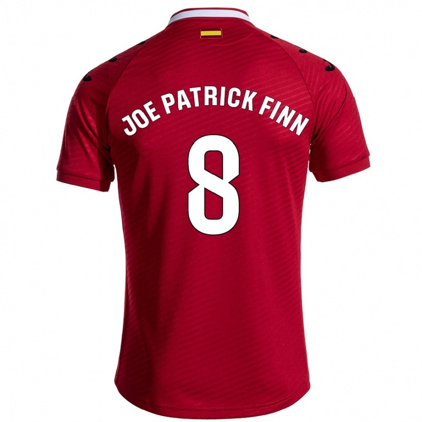 Danxen Niño Camiseta John Joe Patrick Finn #8 Rojo Oscuro 2ª Equipación 2024/25 La Camisa